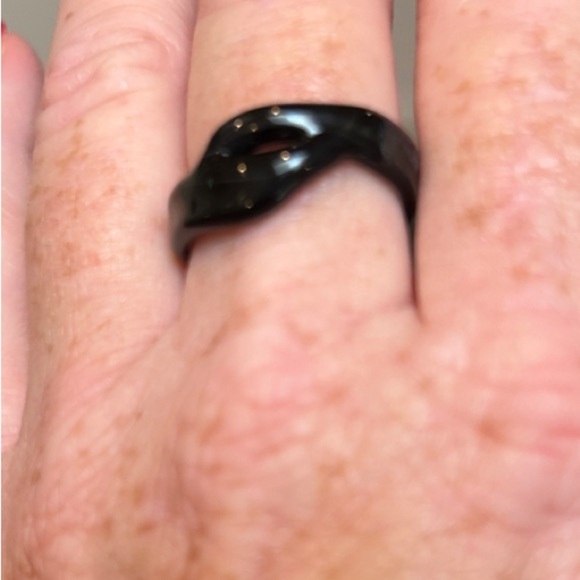 Hand Blown Glass Ring Size 7 Artisan Handcrafted - Picture 4 of 4